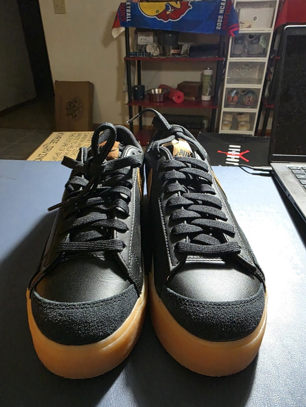 Nike Blazer Low Platform Size 8w Low-Top Sneakers in Black and Gum